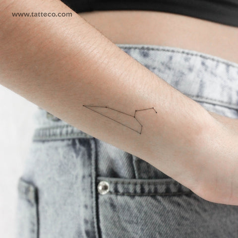 Small Leo Constellation Temporary Tattoo - Set of 3