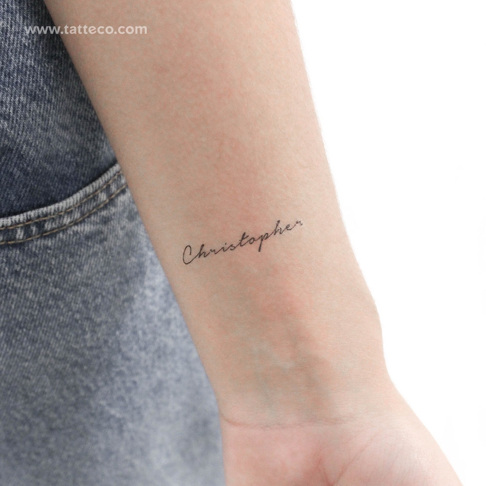 Christopher Temporary Tattoo - Set of 3