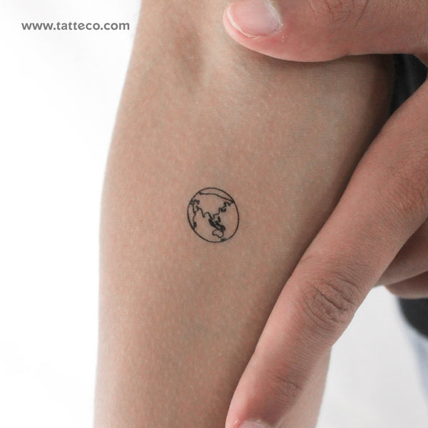 Asia Earth Temporary Tattoo - Set of 3