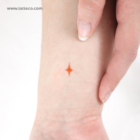 Yellow Star Temporary Tattoo - Set of 3