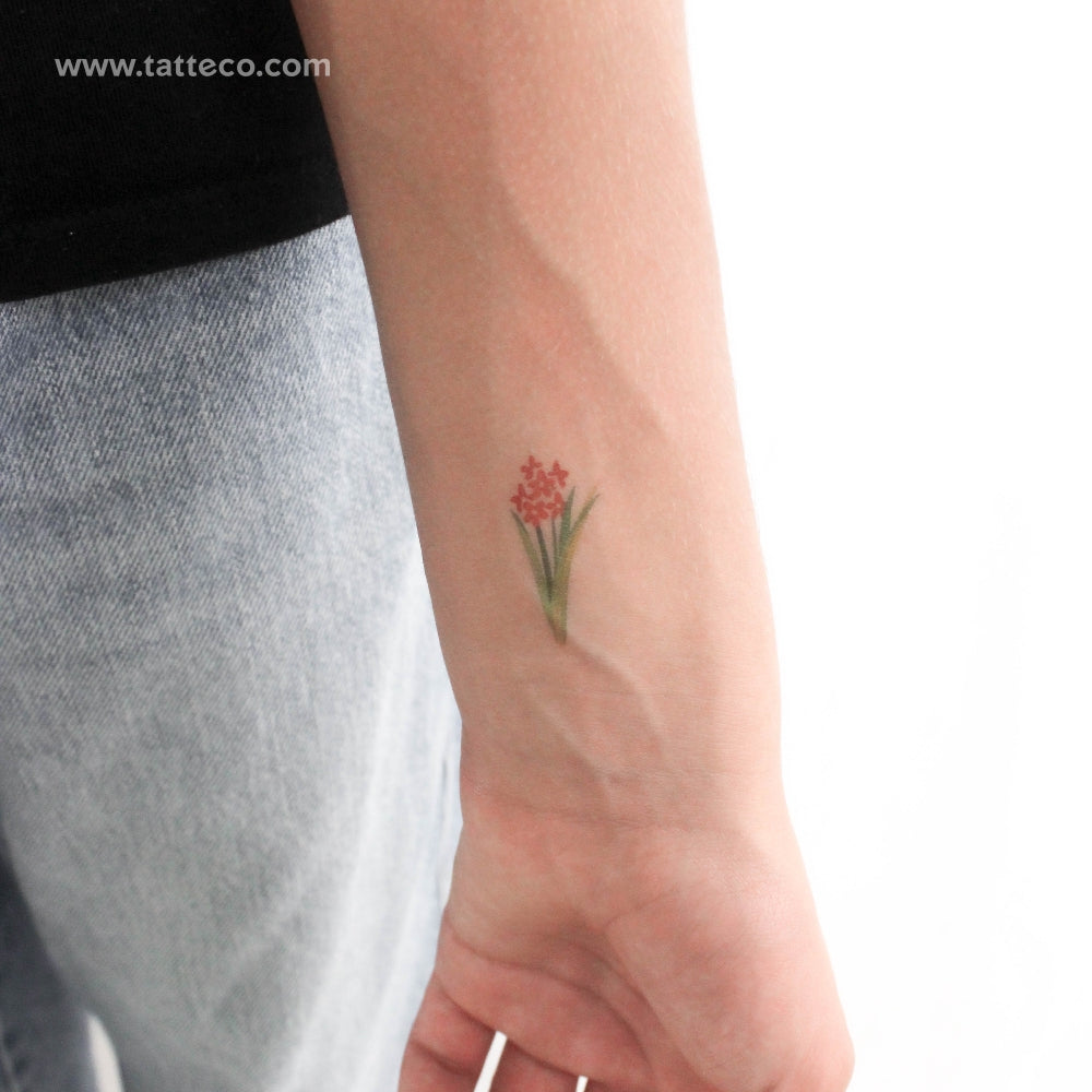 Orange Flower Temporary Tattoo by Zihee - Set of 3