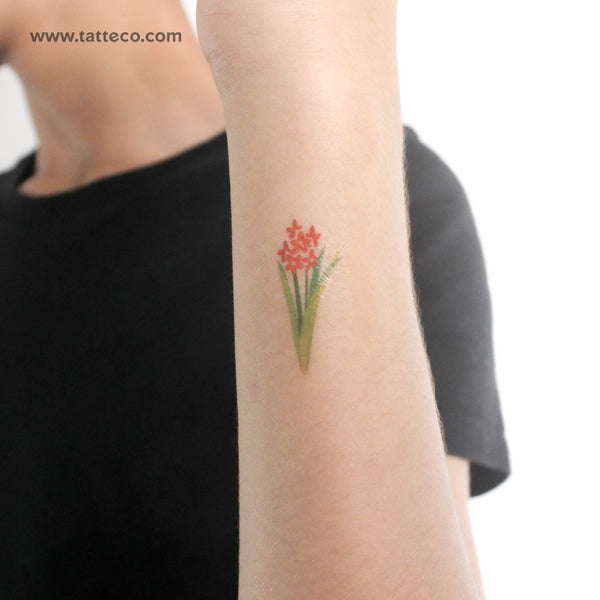 Orange Flower Temporary Tattoo by Zihee - Set of 3