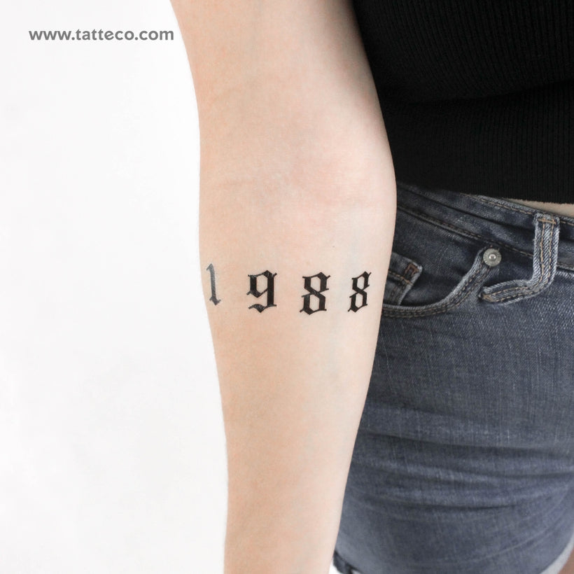 Birth Year Temporary Tattoos