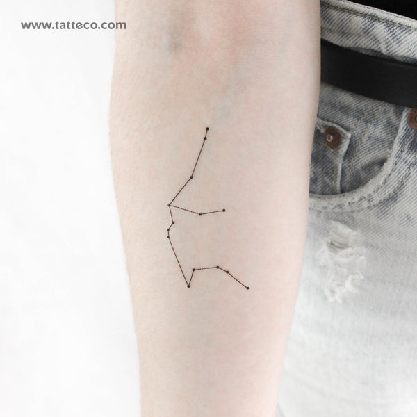 Aquarius Constellation Temporary Tattoo - Set of 3