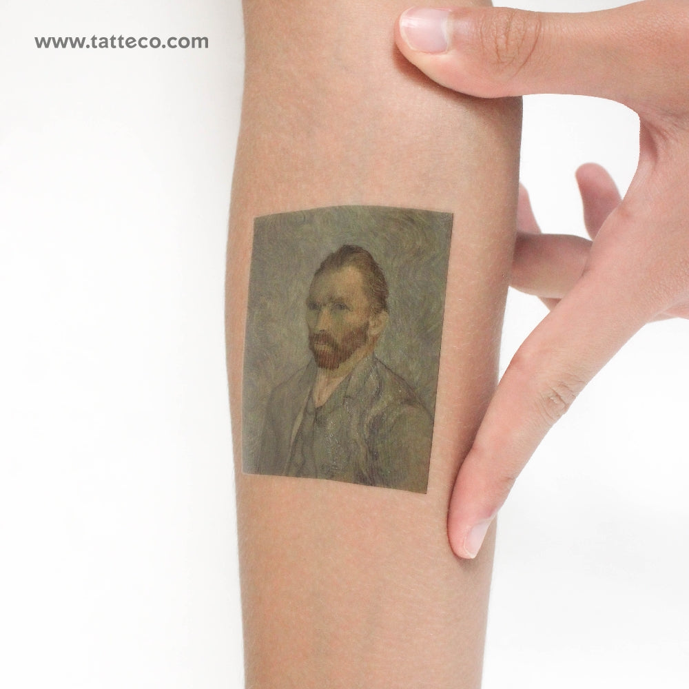 Van Gogh's Self-Portrait Temporary Tattoo - Set of 3