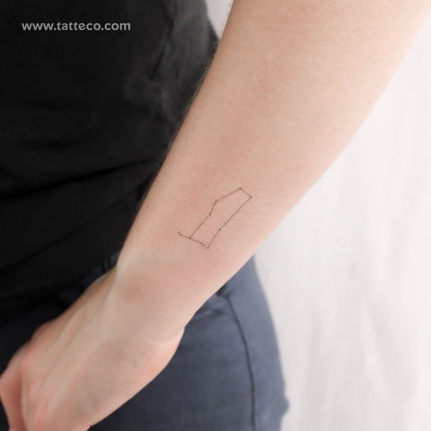 Small Gemini Constellation Temporary Tattoo - Set of 3