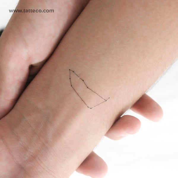 Small Capricornus Constellation Temporary Tattoo - Set of 3