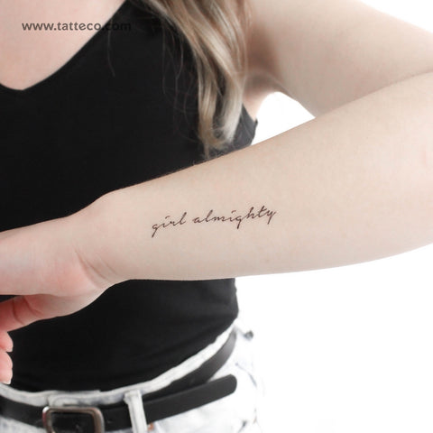 Girl Almighty Temporary Tattoo - Set of 3