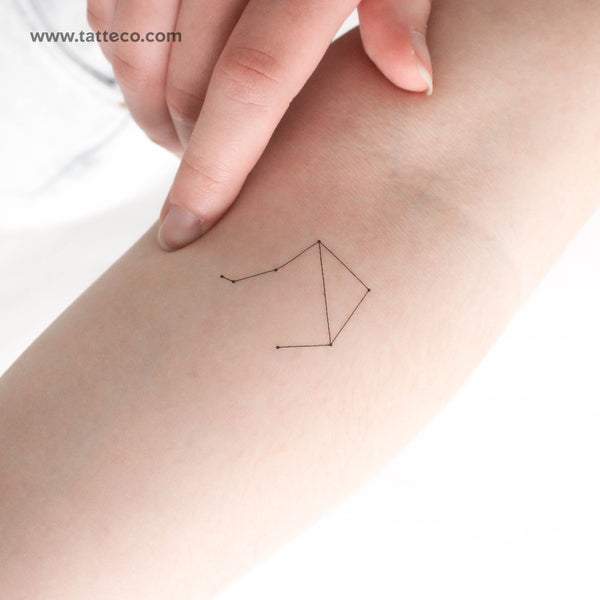 Small Libra Constellation Temporary Tattoo - Set of 3