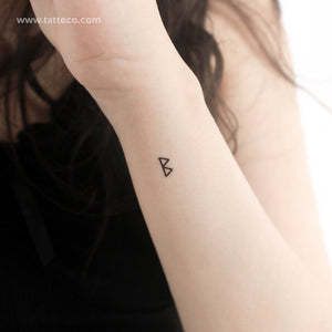 Berkanan Rune Temporary Tattoo - Set of 3