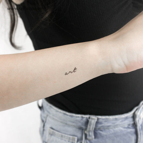 Handwritten Font Art Temporary Tattoo - Set of 3