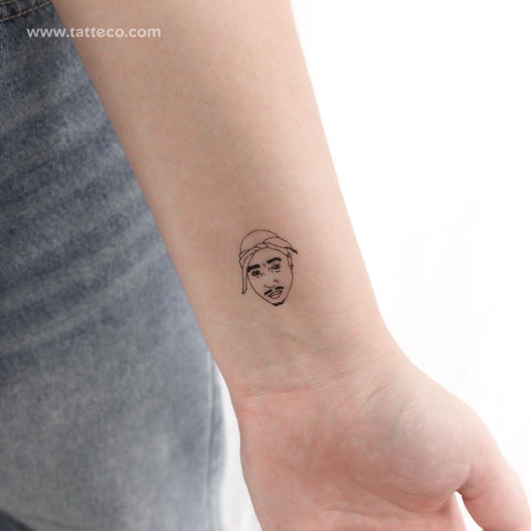 Tupac Temporary Tattoo - Set of 3