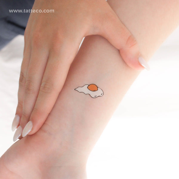 Color Fried Egg Temporary Tattoo - Set of 3