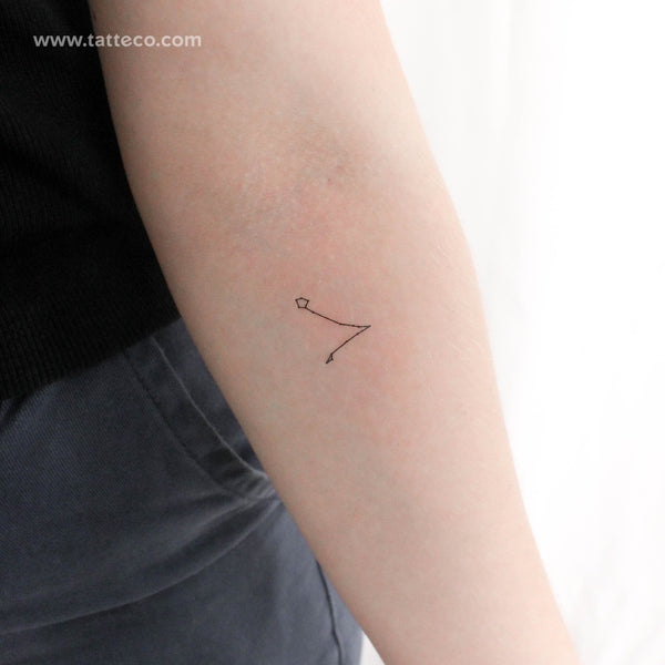 Tiny Pisces Constellation Temporary Tattoo - Set of 3