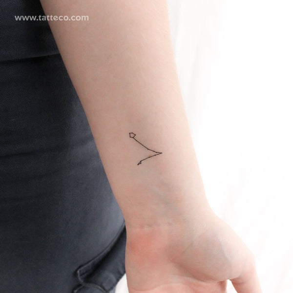 Tiny Pisces Constellation Temporary Tattoo - Set of 3