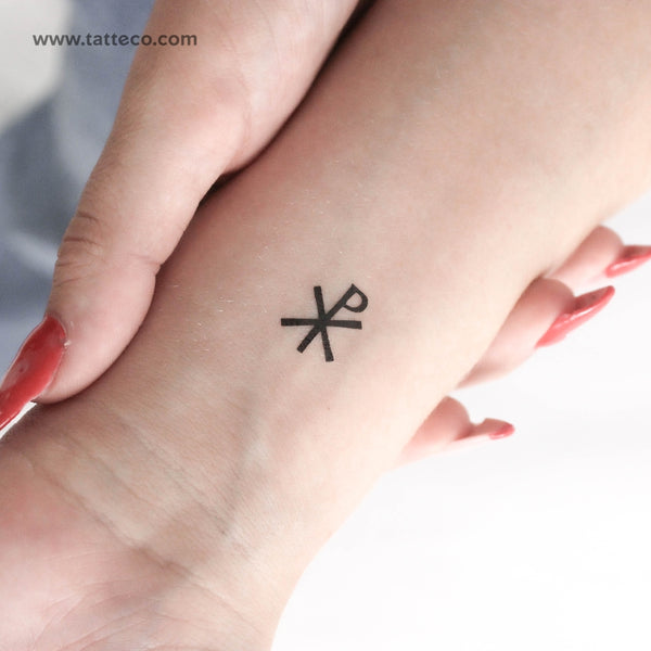 Small Chi Rho Temporary Tattoo - Set of 3