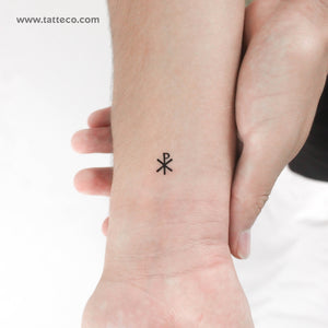 Tiny Chi Rho Temporary Tattoo - Set of 3