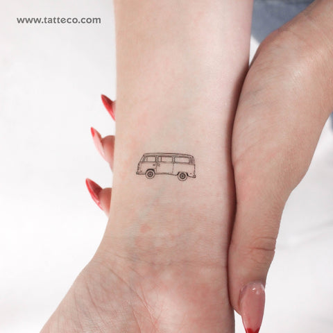 Volkswagen T2 Van Temporary Tattoo - Set of 3