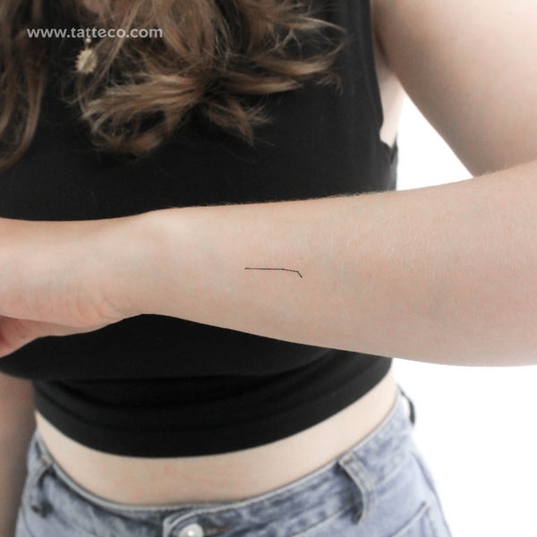 Tiny Aries Constellation Temporary Tattoo - Set of 3