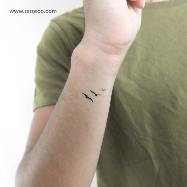 Three Birds Temporary Tattoo - Set of 3