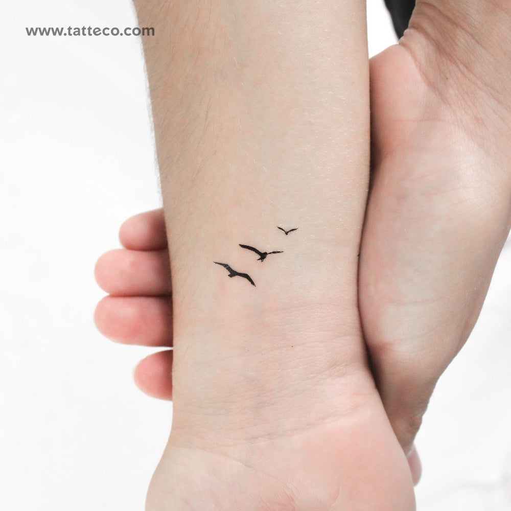 Three Birds Temporary Tattoo - Set of 3