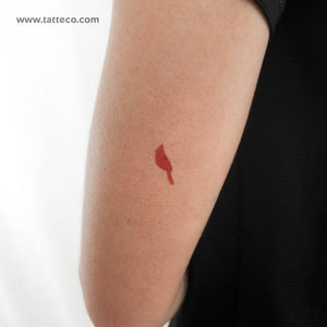 Red Ink Cardinal Temporary Tattoo - Set of 3