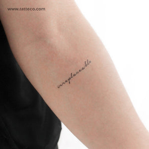 Irreplaceable Temporary Tattoo - Set of 3