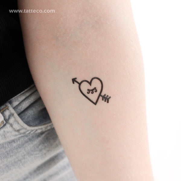 Heart And Arrow Temporary Tattoo by 1991.ink - Set of 3