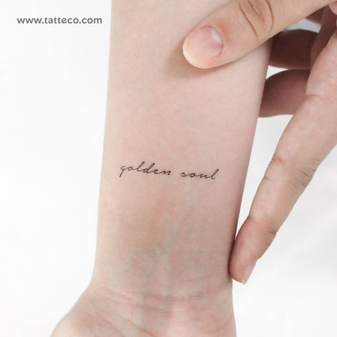 Golden Soul Temporary Tattoo - Set of 3