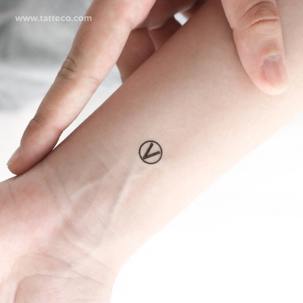 Vegetarian Movement Symbol Temporary Tattoo (Set of 3)