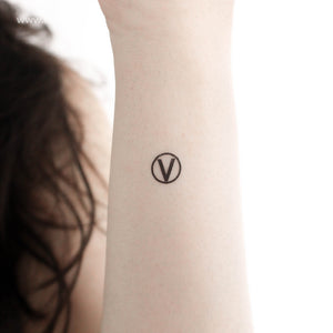 Vegetarian Movement Symbol Temporary Tattoo (Set of 3)