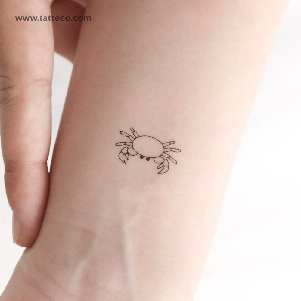 Crab Temporary Tattoo - Set of 3