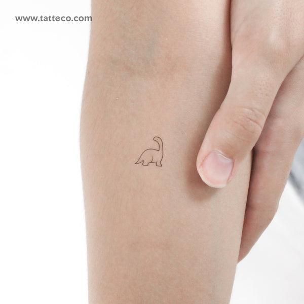 Small Diplodocus Temporary Tattoo - Set of 3