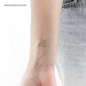 Small Diplodocus Temporary Tattoo - Set of 3