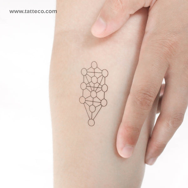 Kabbalah Tree of Life Temporary Tattoo - Set of 3