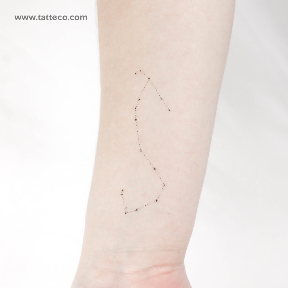 Minimalist Scorpius Constellation Temporary Tattoo by Puntuak - Set of 3