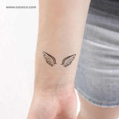 Wing Couple Temporary Tattoo - Set of 3