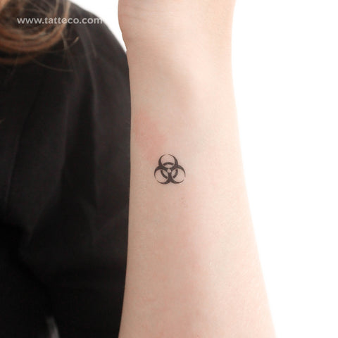 Biological Hazard Temporary Tattoo - Set of 3