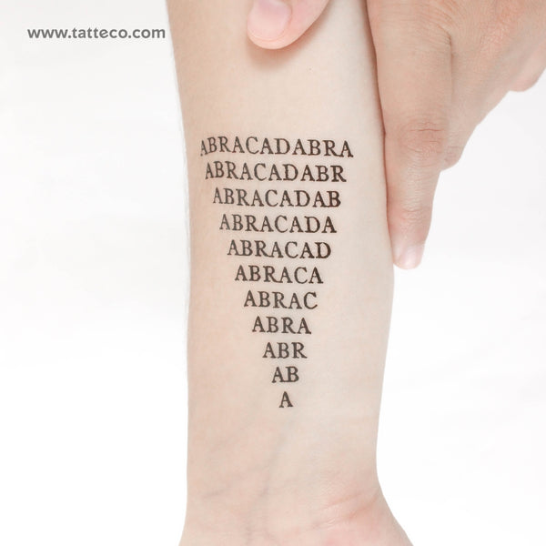 Abracadabra Temporary Tattoo - Set of 3