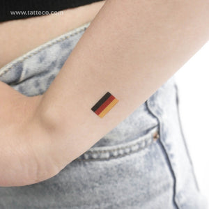 Small Germany Flag Temporary Tattoo - Set of 3