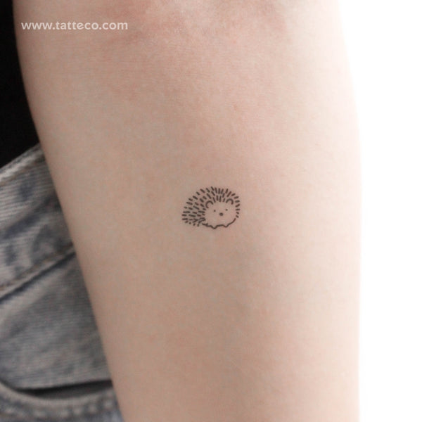 Mini Hedgehog Temporary Tattoo - Set of 3