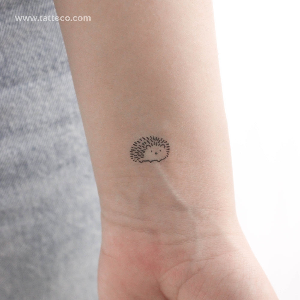 Mini Hedgehog Temporary Tattoo - Set of 3