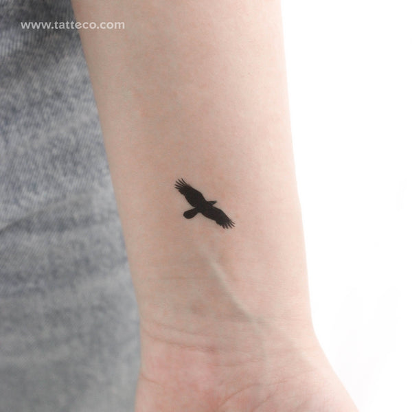 Flying Crow Temporary Tattoo - Set of 3