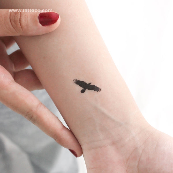 Flying Crow Temporary Tattoo - Set of 3