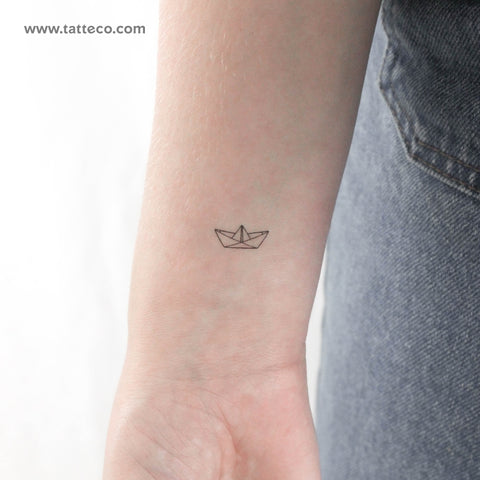 Little Paper Boat Temporary Tattoo - Set of 3