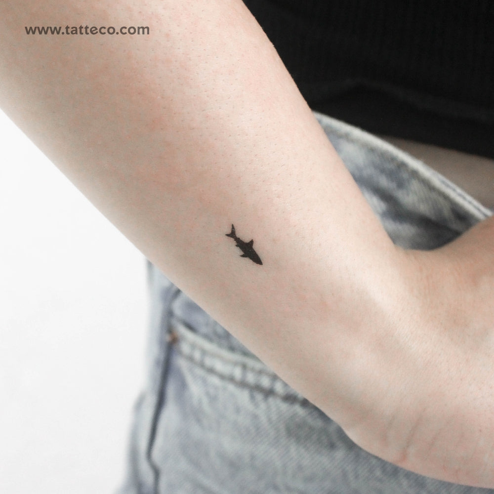 Tiny Shark Temporary Tattoo - Set of 3