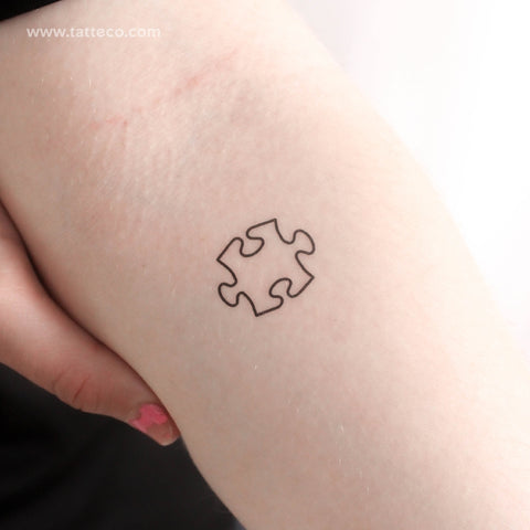 Puzzle Piece Temporary Tattoo - Set of 3