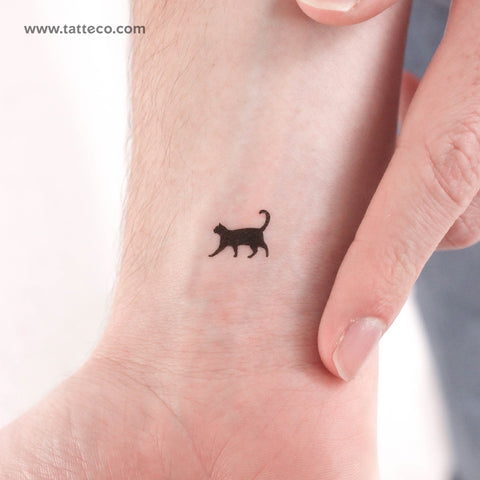 Tiny Walking Cat Temporary Tattoo - Set of 3