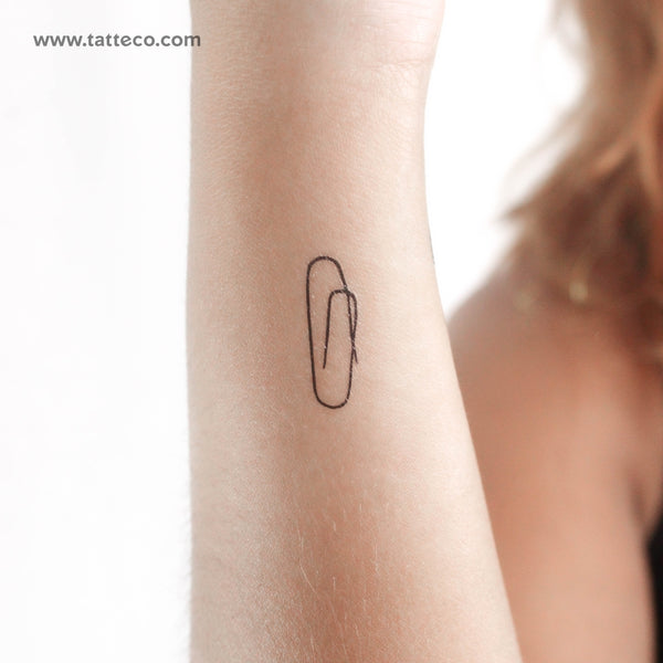 Paper Clip Temporary Tattoo - Set of 3