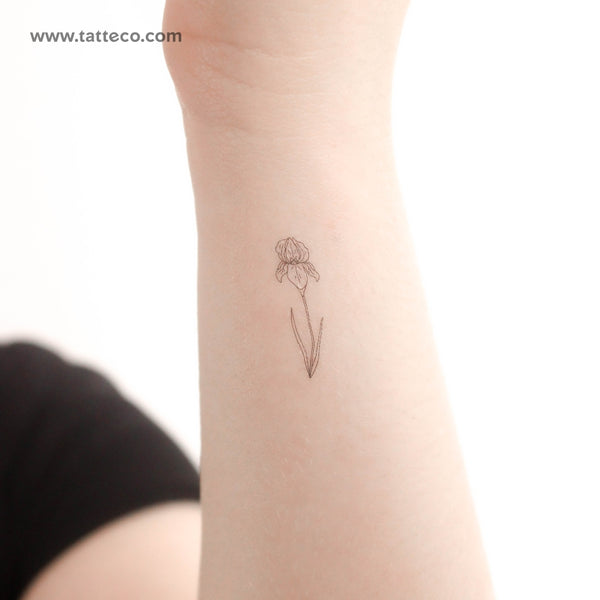 Small Iris Temporary Tattoo - Set of 3